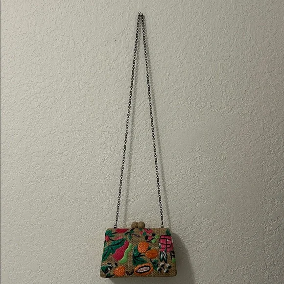 Serpui Candice Embroidered Clutch in Toast - Picture 9 of 10